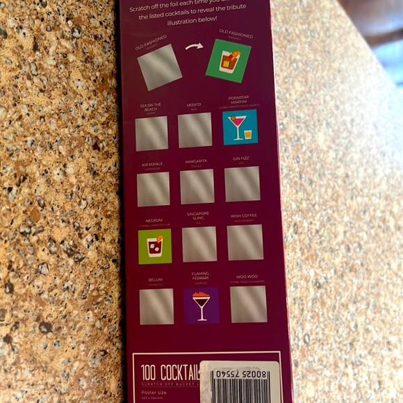 100 Cocktails Scratch Off Bucket List Brand New - Picture 3 of 4